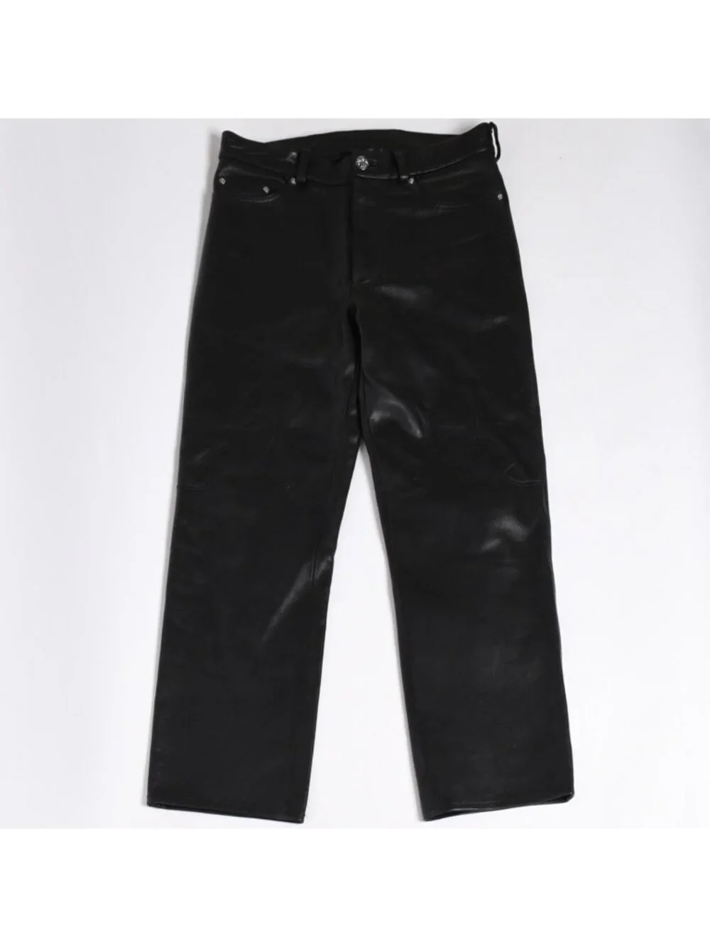 Chrome Hearts Flare Knee Pocket Leather Pants Vintage Model